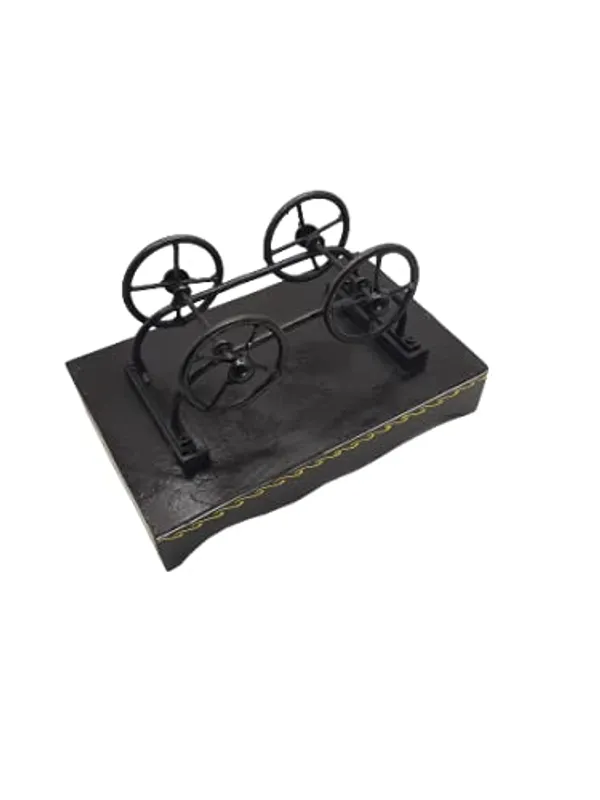 Handmade_Rolling_Serving_Tray_w/Black_Big_Wheels_[Black],_Hand_Painted_(Embossed)_Kitchen/Table_&_Home_Decor/Dinning/Gifts/Restaurants/Living_Room/Coffee_Table