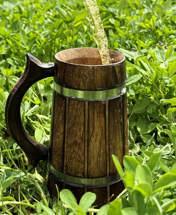 Handmade_Wooden_Beer_Mug,_Mango_Wood_with_Sheesham_Finish,_Barrel_Style,_Lightweight_&_Durable