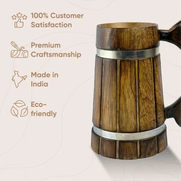 Handmade_Wooden_Beer_Mug,_Mango_Wood_with_Sheesham_Finish,_Barrel_Style,_Lightweight_&_Durable