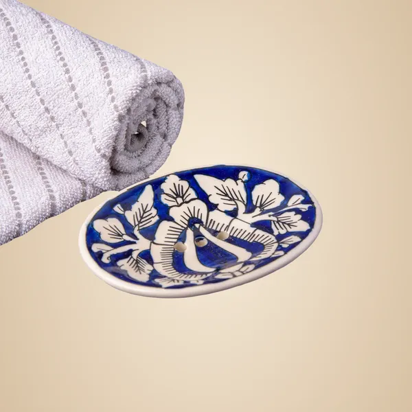 Blue_Ceramic_Soap_Bar_Dish_Tray_Hand_Painted_Bath_Accesorries_5_x_4_inch