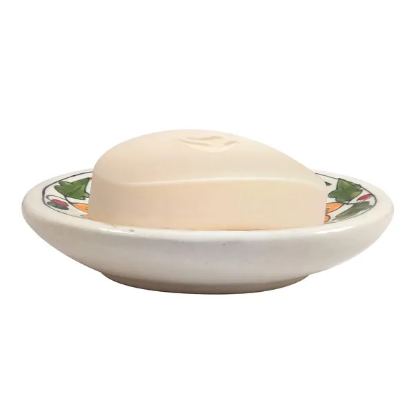 Yellow_Ceramic_Soap_Bar_Dish_Tray_Hand_Painted_Bath_Accesorries_5_x_4_inch