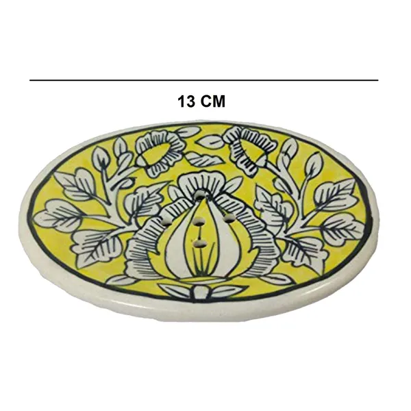 Yellow_Ceramic_Soap_Bar_Dish_Tray_Hand_Painted_Bath_Accesorries_5_x_4_inch