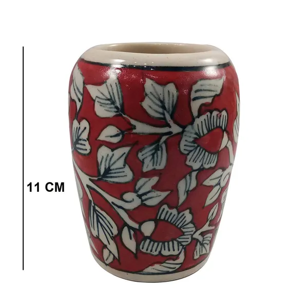 Red_Ceramic_Brush_Holder_Pen_Holder_Shaving_Kit_Stand_Hand_Painted_Bath_Accesorries_4_inch