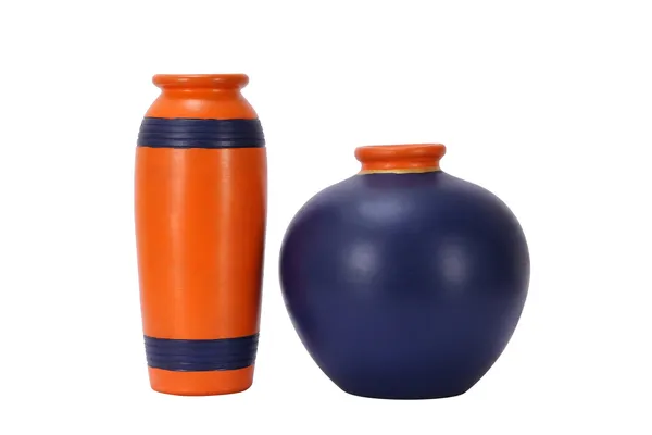 Orange_And_Blue_Terracotta_Decorative_Vase_Set_Of_2_Handpainted_Clay_Pots_Medium_Size