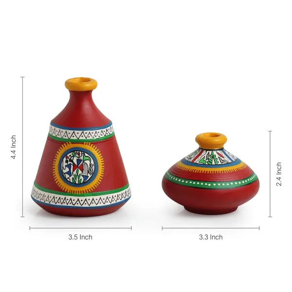Red_Terracotta_Decorative_Vase_Set_Of_2_Handpainted_Clay_Pots_Small