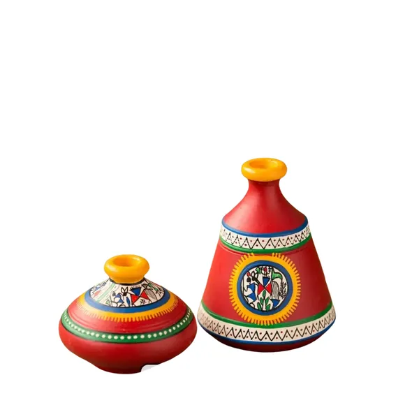 Red_Terracotta_Decorative_Vase_Set_Of_2_Handpainted_Clay_Pots_Small