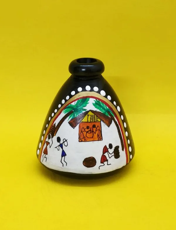 Black_Terracotta_Decorative_Vase_Set_Of_3_Handpainted_Clay_Pots