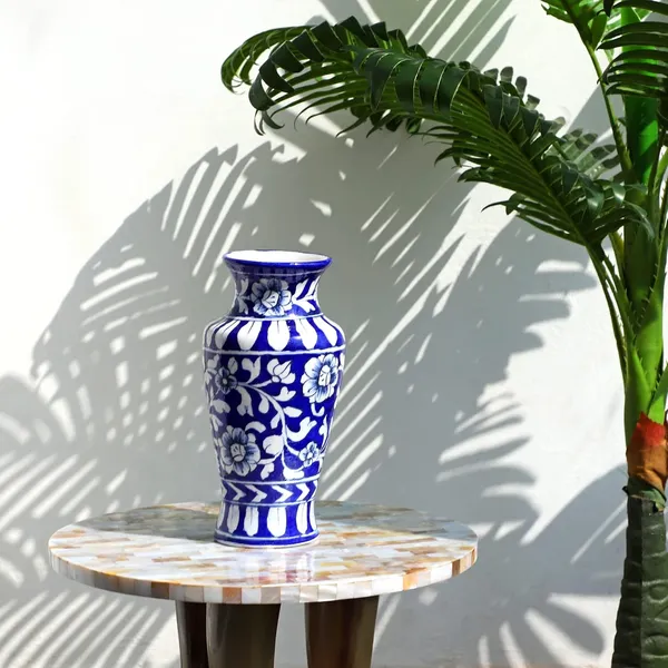 Blue_Art_Pottery_Ceramic_Vase_Pot_Hand_Painted_Flower_Design_Cylindrical_Surahi_Shape_for_Home_Office_Center_Table_D_cor