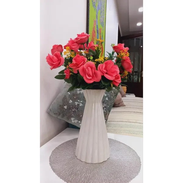 White_Ceramic_Table_Vase_Planter_Large_Elegant_Living_Room_Decorative_Vase_12_inch