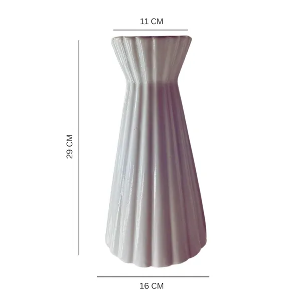 White_Ceramic_Table_Vase_Planter_Large_Elegant_Living_Room_Decorative_Vase_12_inch
