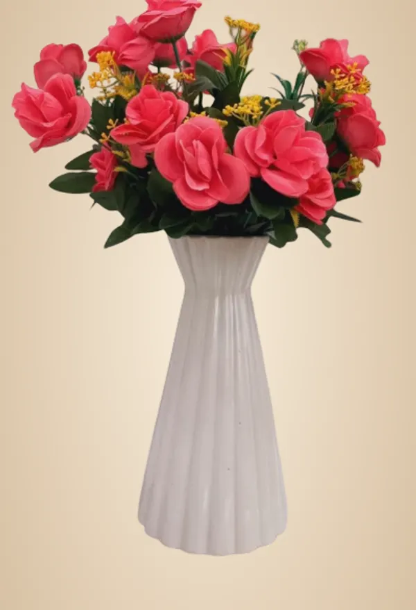 White_Ceramic_Table_Vase_Planter_Large_Elegant_Living_Room_Decorative_Vase_12_inch