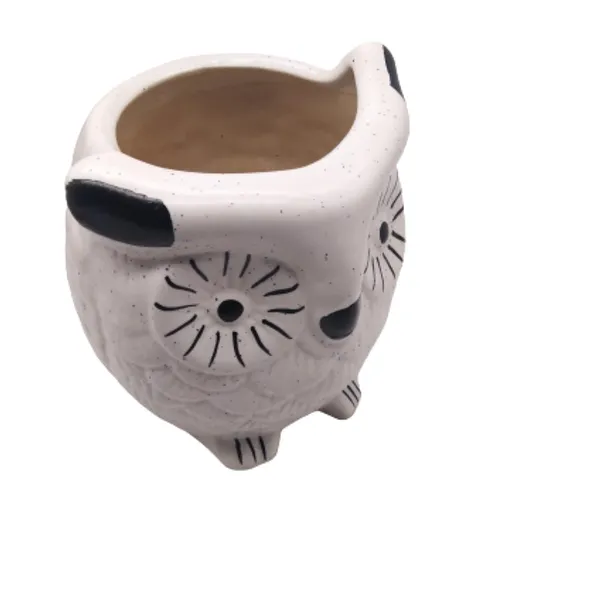 White_Ceramic_Owl_PlanterDecorative_Planter_for_Home_D_cor/Living_Room/Office/Table_Top/Dining_Area_and_Windowsill_D_cor_6_x_4_Inches