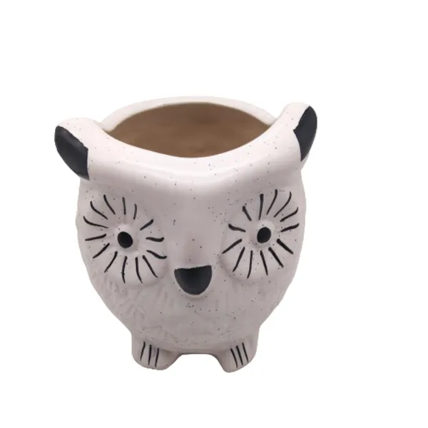 White_Ceramic_Owl_PlanterDecorative_Planter_for_Home_D_cor/Living_Room/Office/Table_Top/Dining_Area_and_Windowsill_D_cor_6_x_4_Inches