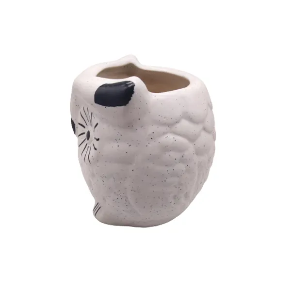White_Ceramic_Owl_PlanterDecorative_Planter_for_Home_D_cor/Living_Room/Office/Table_Top/Dining_Area_and_Windowsill_D_cor_6_x_4_Inches