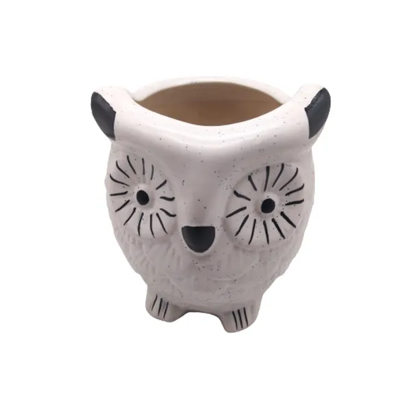 White_Ceramic_Owl_PlanterDecorative_Planter_for_Home_D_cor/Living_Room/Office/Table_Top/Dining_Area_and_Windowsill_D_cor_6_x_4_Inches