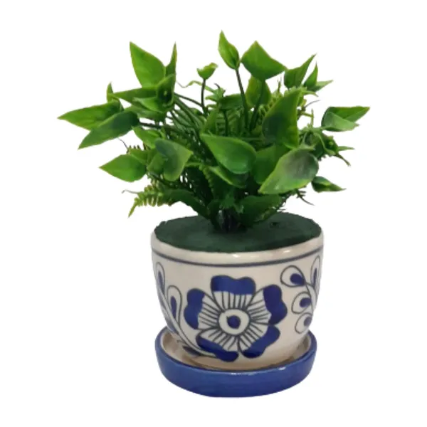 Blue_Ceramic_Cup_Plate_Planter_Without_Flower_Decorative_Planter_for_Home_D_cor/Living_Room/Office/Dining_Area_and_Windowsill,_3_x_4_inches
