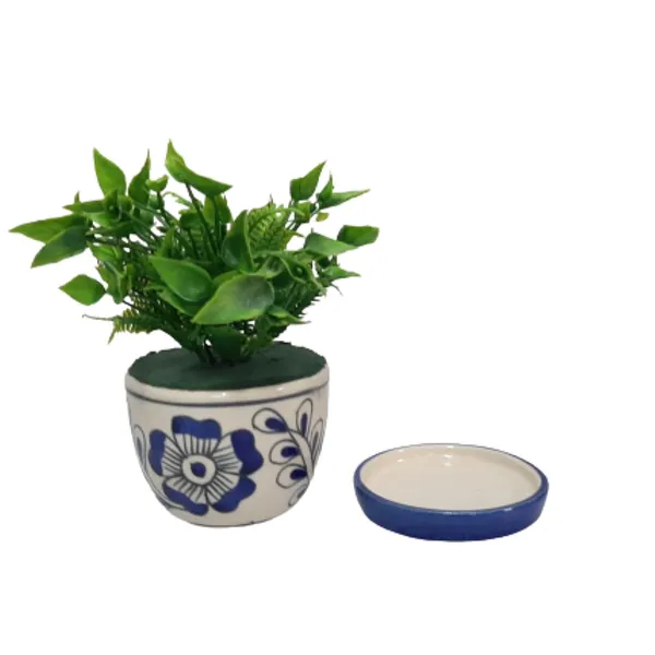 Blue_Ceramic_Cup_Plate_Planter_Without_Flower_Decorative_Planter_for_Home_D_cor/Living_Room/Office/Dining_Area_and_Windowsill,_3_x_4_inches
