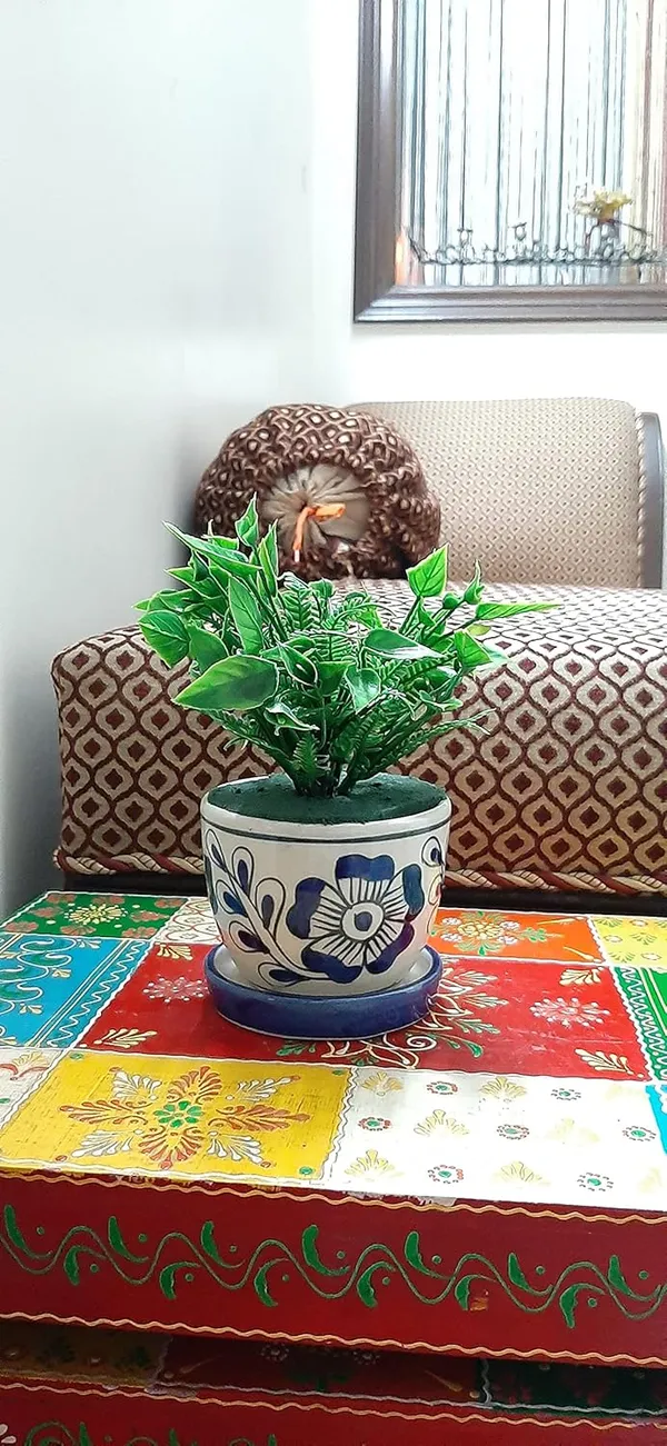 Blue_Ceramic_Cup_Plate_Planter_Without_Flower_Decorative_Planter_for_Home_D_cor/Living_Room/Office/Dining_Area_and_Windowsill,_3_x_4_inches
