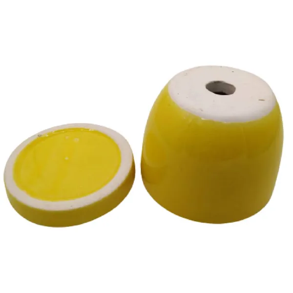 Yellow_Ceramic_Cup_Plate_Planter_Flower_Pot_Plant_Container_Indoor_Vase_3_Inch
