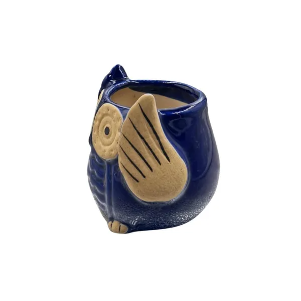 Blue_Owl_Shape_Ceramic_Flower_Pot_Planter_Pot_Indoor_Outdoor_Planter_3.5_inch