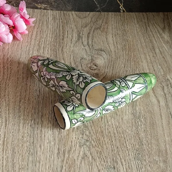 Green_Ceramic_Magnetic_Vase_Set_of_2_for_Locker/Refrigerator/Boards_Kitchen_D_cor_Home_D_cor/Offices/Bars_&_Restaurants