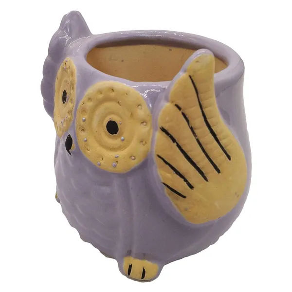 Purple_Owl_Shape_Ceramic_Flower_Pot_Planter_Pot_Indoor_Outdoor_Planter_3.5_inch