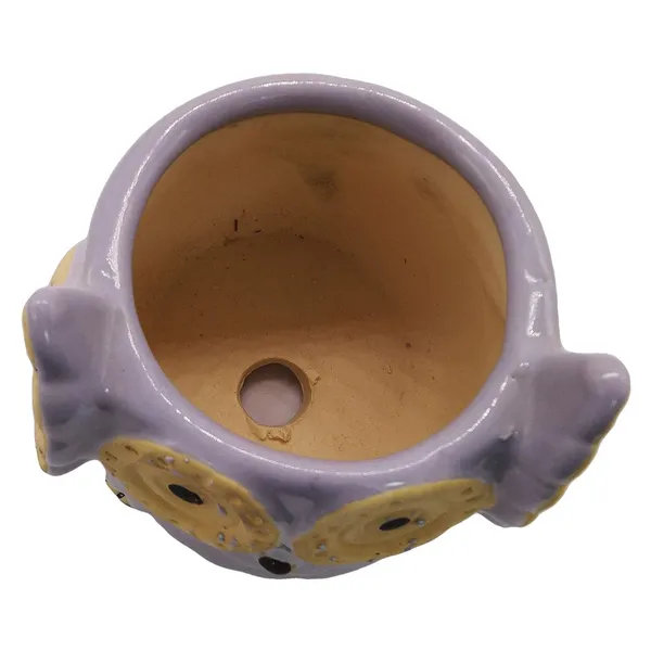 Purple_Owl_Shape_Ceramic_Flower_Pot_Planter_Pot_Indoor_Outdoor_Planter_3.5_inch