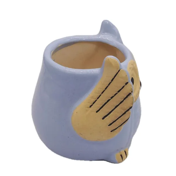 Sky_Blue_Owl_Shape_Ceramic_Flower_Pot_Planter_Pot_Indoor_Outdoor_Planter_3.5_inch