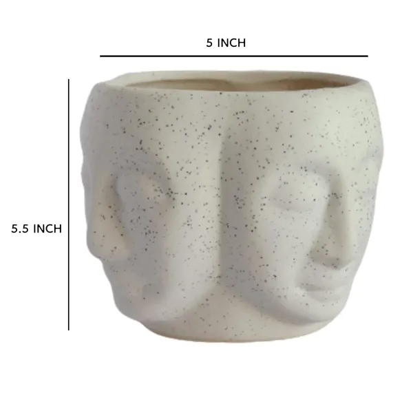 White_Ceramic_Budha_4_Faces_Planter_Modern_Minimalistic_Pot_Planter_for_Home_Decoration/Living_Room/Bedroom/Office/Table/Bookshelf_5.5_x_5_INCHES