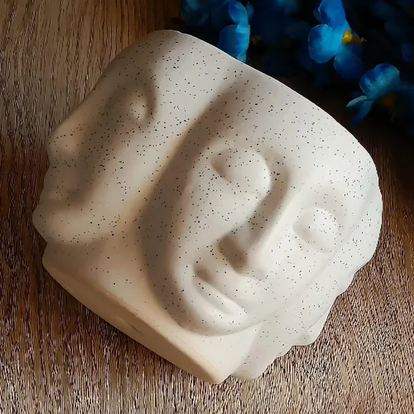 White_Ceramic_Budha_4_Faces_Planter_Modern_Minimalistic_Pot_Planter_for_Home_Decoration/Living_Room/Bedroom/Office/Table/Bookshelf_5.5_x_5_INCHES