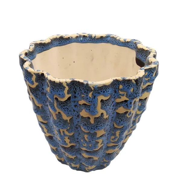 Blue_Ceramic_Flower_Pot_Designer_Planter_Flow_Design_Vase_Indoor_Outdoor_Planter_6_inch