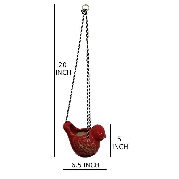Set_of_2_Sparrow_Duo_Hanging_Planters___Red_&_Green