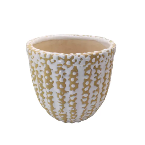Cream_Ceramic_Planter_Indoor_Outdoor_Flower_Pot_5_inch