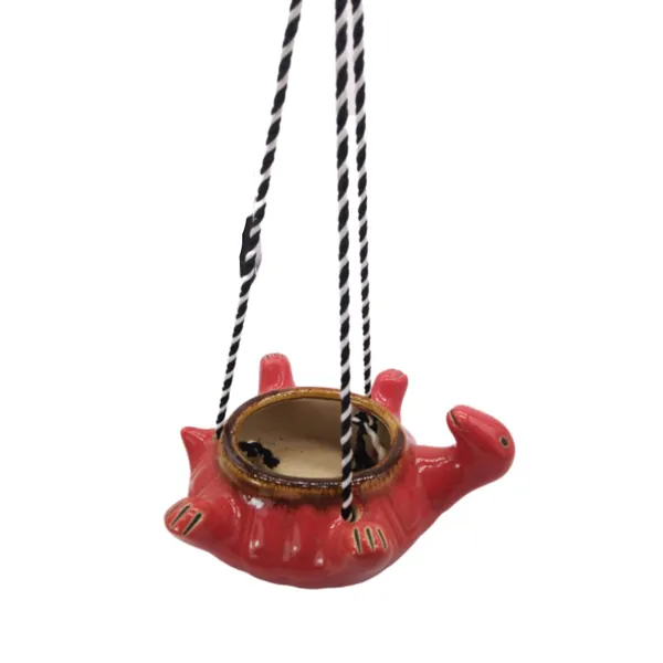 Ceramic_Hanging_Planter_Pot_Flower_Pot_Indoor_Planter_Handicraft_by_Awarded__n_Artisan_(Turtle_(Red))