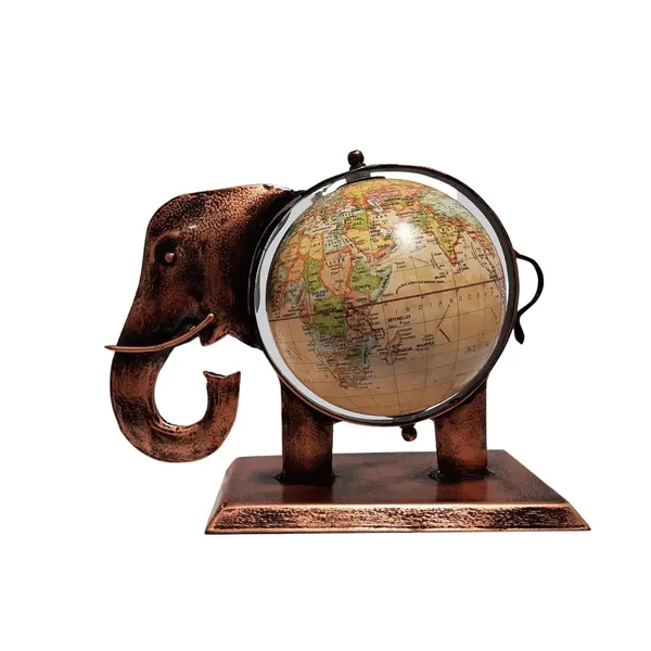 Wrought_iron_Elephant_shape_Table_Top_Showpiece_Globe_Home_&_Office_Decor_Elephant_Globe_Display_Bronze_Metal_Table_Decor,10_inch