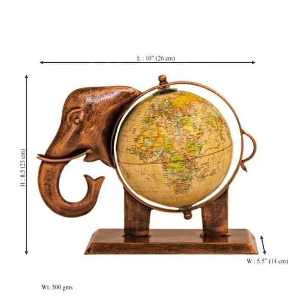 Wrought_iron_Elephant_shape_Table_Top_Showpiece_Globe_Home_&_Office_Decor_Elephant_Globe_Display_Bronze_Metal_Table_Decor,10_inch