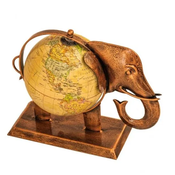 Wrought_iron_Elephant_shape_Table_Top_Showpiece_Globe_Home_&_Office_Decor_Elephant_Globe_Display_Bronze_Metal_Table_Decor,10_inch