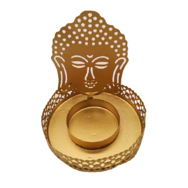Gautam_Budha_Tea_light_holder_Candle_Holder_Set_of_2_Gold_Mettalic_Finish