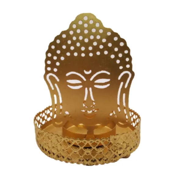 Gautam_Budha_Tea_light_holder_Candle_Holder_Set_of_2_Gold_Mettalic_Finish