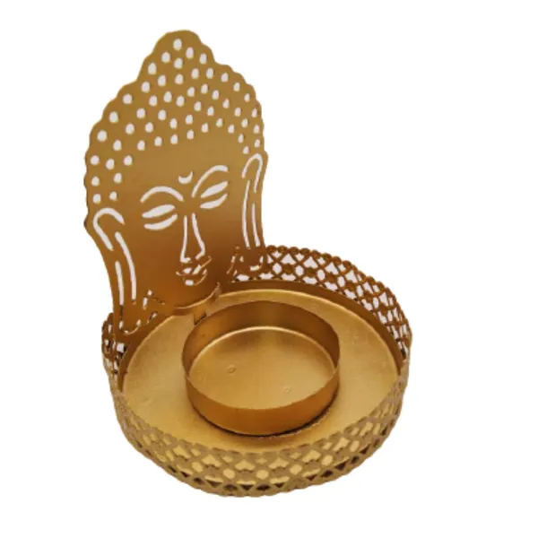 Gautam_Budha_Tea_light_holder_Candle_Holder_Set_of_2_Gold_Mettalic_Finish