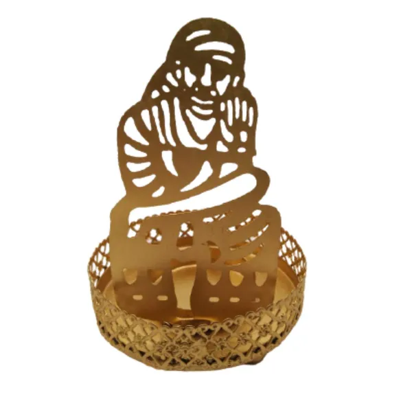 Sai_Baba_Tea_light_holder_Candle_Holder_Set_of_2_Gold_Mettalic_Finish