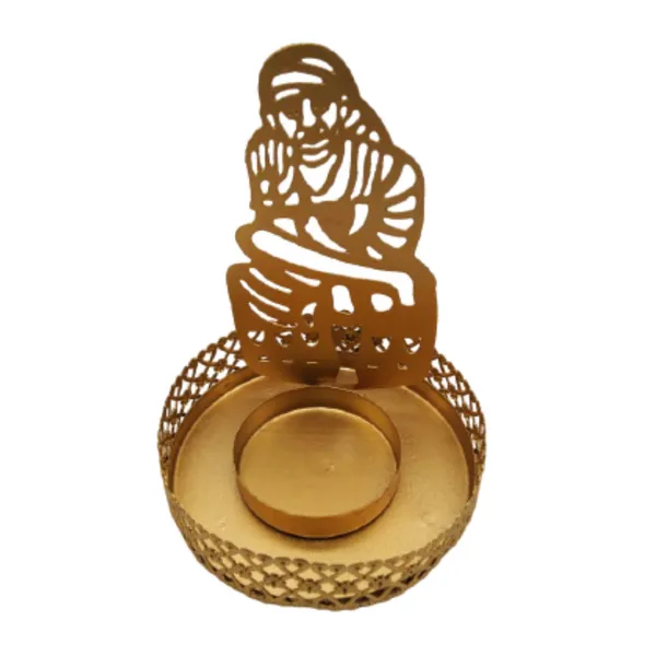 Sai_Baba_Tea_light_holder_Candle_Holder_Set_of_2_Gold_Mettalic_Finish