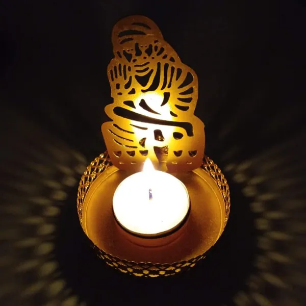 Sai_Baba_Tea_light_holder_Candle_Holder_Set_of_2_Gold_Mettalic_Finish