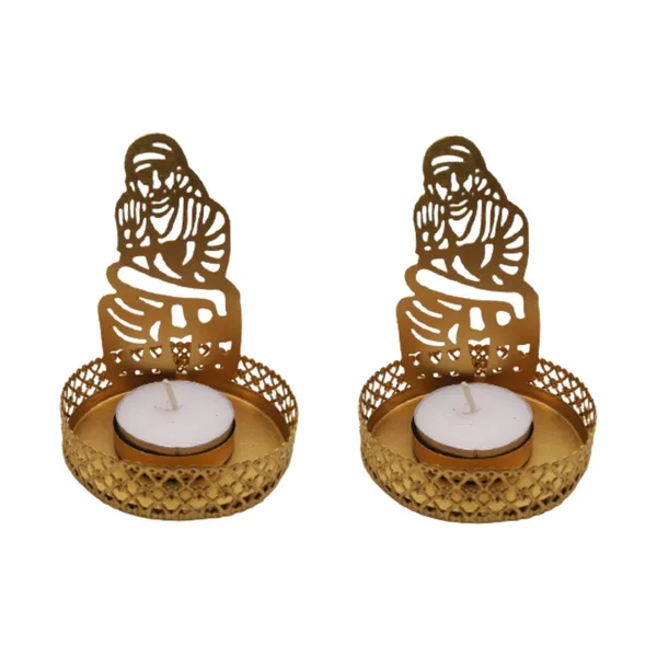 Sai_Baba_Tea_light_holder_Candle_Holder_Set_of_2_Gold_Mettalic_Finish