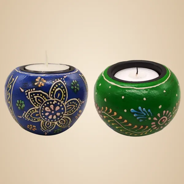 Red_Wooden_Tea_Light_Holder_Apple_Shape_Embossed_Hand_Painting_Decorative_Diya_Set_of_2_for_Diwali_Wedding_Festival_Decoration_Gifting