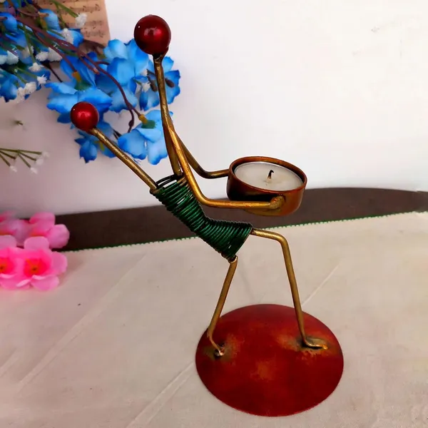 Tea_Light_Holder_Lady_with_Child_Figurine_Metallic_Gold_and_Red_Color_Decorative_Diya_Diwali_Christmas_Gift