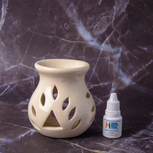 Ceramic_Tealight_Aroma_Diffusers_[Off-White]_Set_of_2,_Decorative_Tealight_Holder_for_Home_D_cor/Office,_Best_Used_for_Meditation/Yoga/Peace_w/Lavender_Fragrance_Oil_and_2_Tea_Lights,_3.5_x_3_INCH