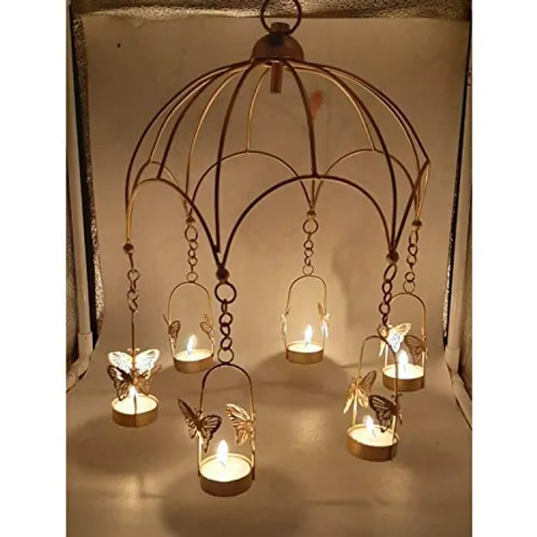Hanging_Umbrella_Tealight_Candle_Holder_Tea_Light_Holder_with_6_Tea_Lights_for_Diwali_Decoration_Handicraft