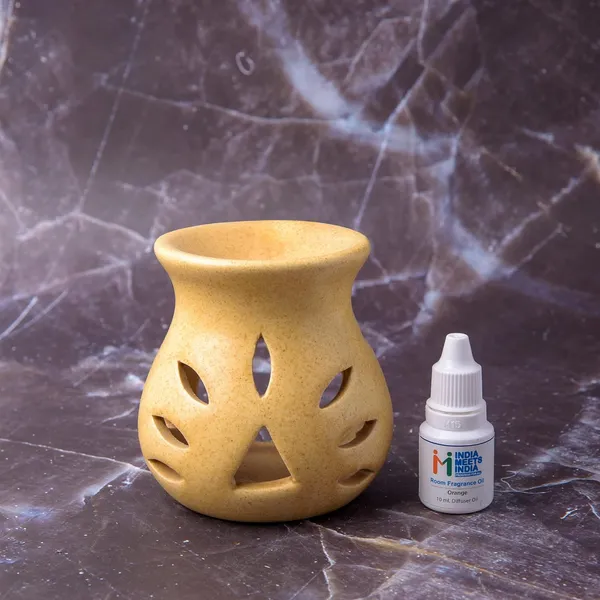 Beige_Ceramic_Tealight_Aroma_Diffuser_Set_of_2_Decorative_Tealight_Holder_for_Home_D_cor/Office,_Best_Used_for_Meditation/Yoga/Peace_Lavender_Fragrance_Oil_and_2_Tea_Lights,_3.5_x_3_INCH