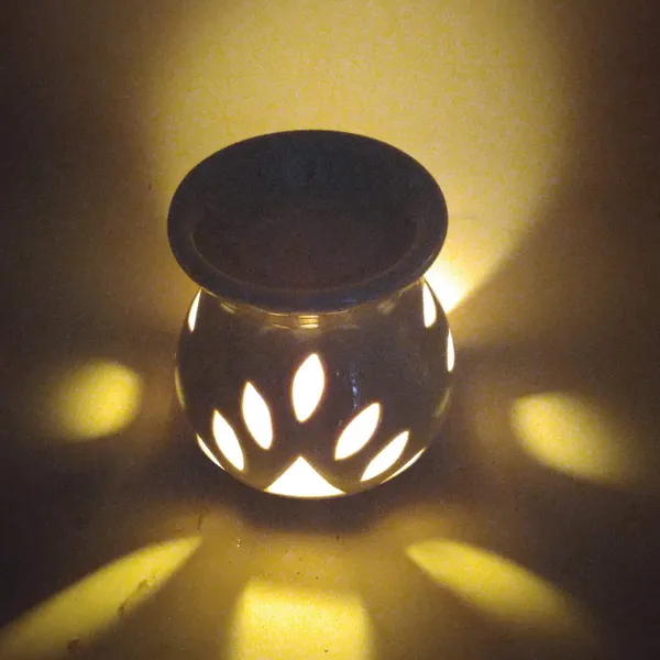 Sea_Green_Ceramic_Tealight_Aroma_Diffuser_Set_of_2_Decorative_Tealight_Holder_for_Home_D_cor/Office,_Best_Used_for_Meditation/Yoga/Peace_Lavender_Fragrance_Oil_and_2_Tea_Lights,_3.5_x_3_INCH